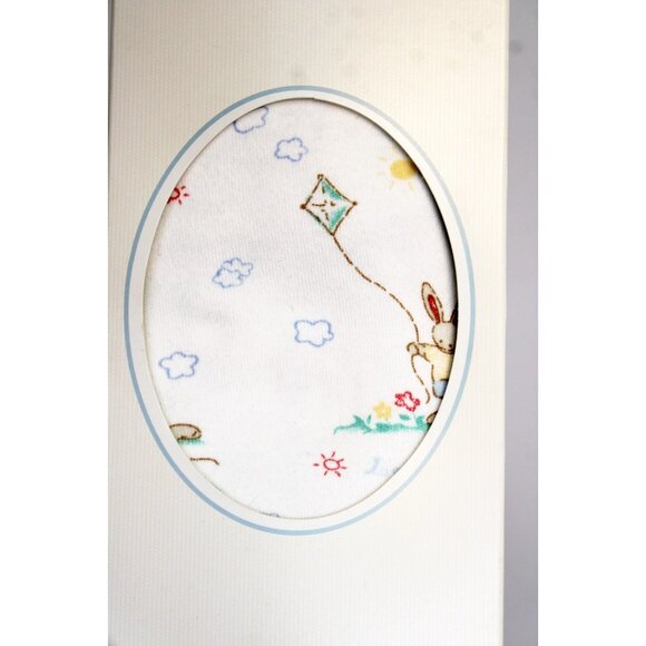 VTG Carters NEW Bunny Fun Baby Blanket Receiving Kite Skipping Rope Friend 32x40 - Picture 6 of 9